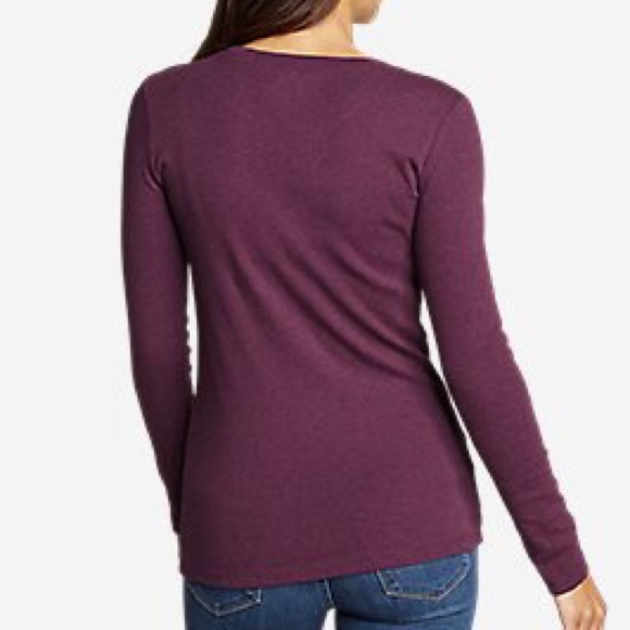 EDDIE BAUER Long Sleeve Round Hem T-Shirt Tee Top - Picture 6 of 6